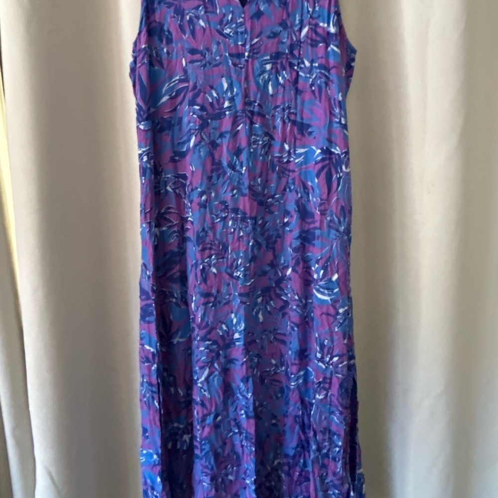 M Blue Ginger Purple and Blue Women's Dress: size large